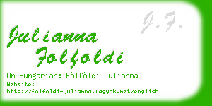 julianna folfoldi business card